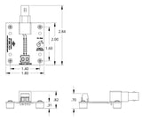 BNC 75 Ohm Breakout Board with Rubber Feet