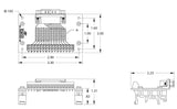 DB15 Male Breakout Board with DIN Clips