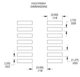 Mechanical drawing of ST-SOIC-14 Footprint