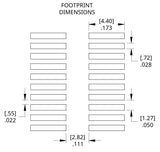 Mechanical drawing of ST-SOIC-20 footprint