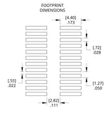 Mechanical drawing of ST-SOIC-24 footprint