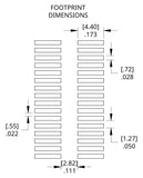 Mechanical drawing of ST-SOIC-32 footprint